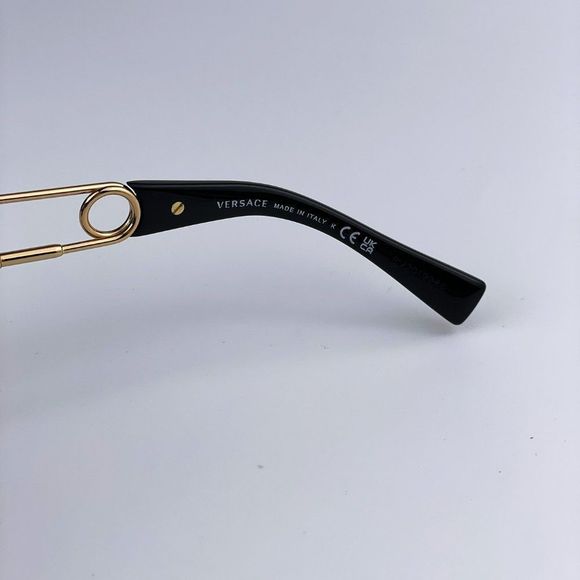 Versace VE4411 GB1/87 Sunglasses Black Grey Square Women main image 9